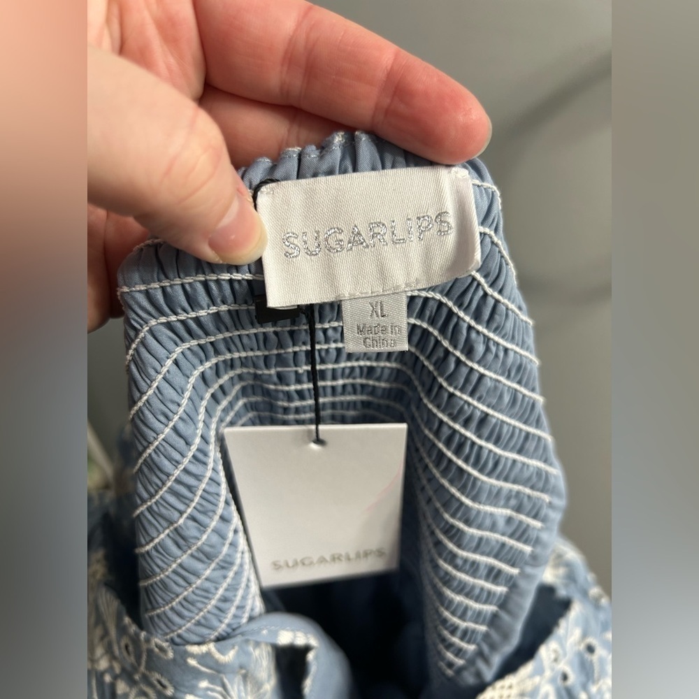 NWT Moonflower Eyelet Evy Sweetheart Mini Dress Curve - Picture 6 of 11